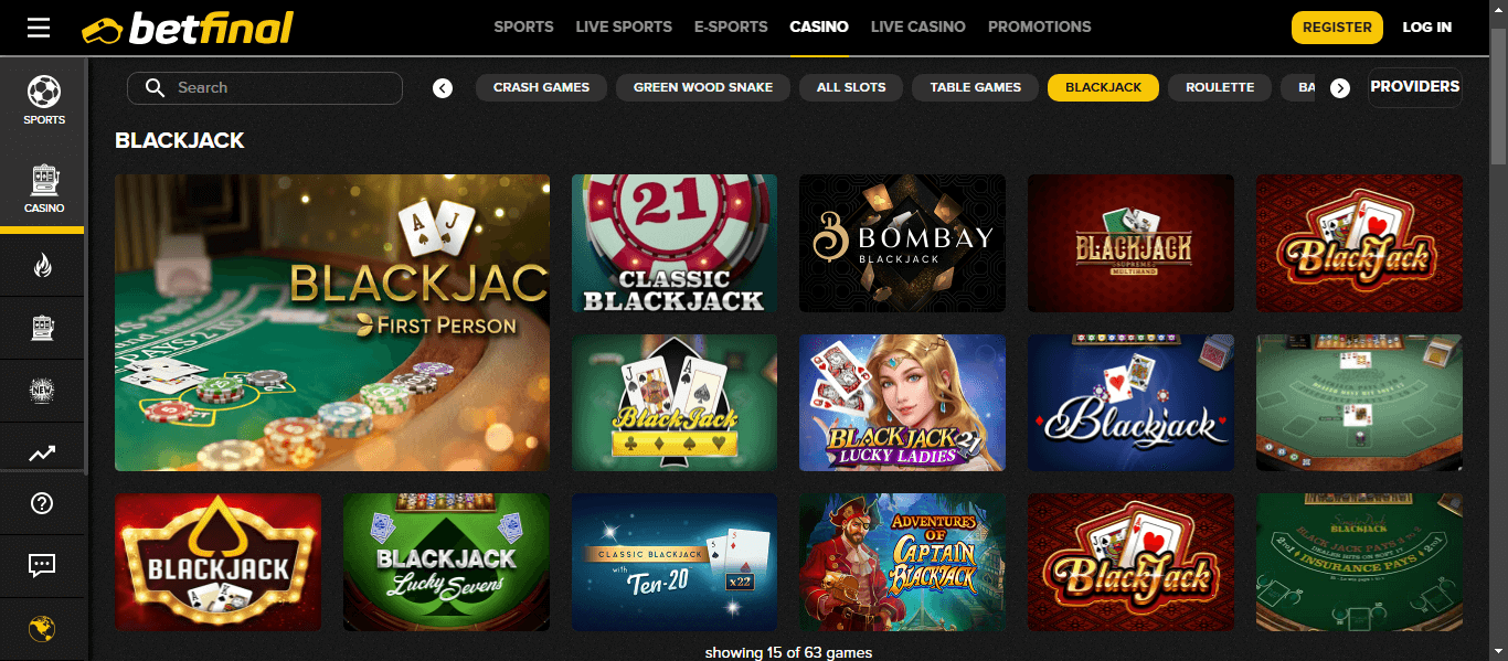 Betfinal blackjack